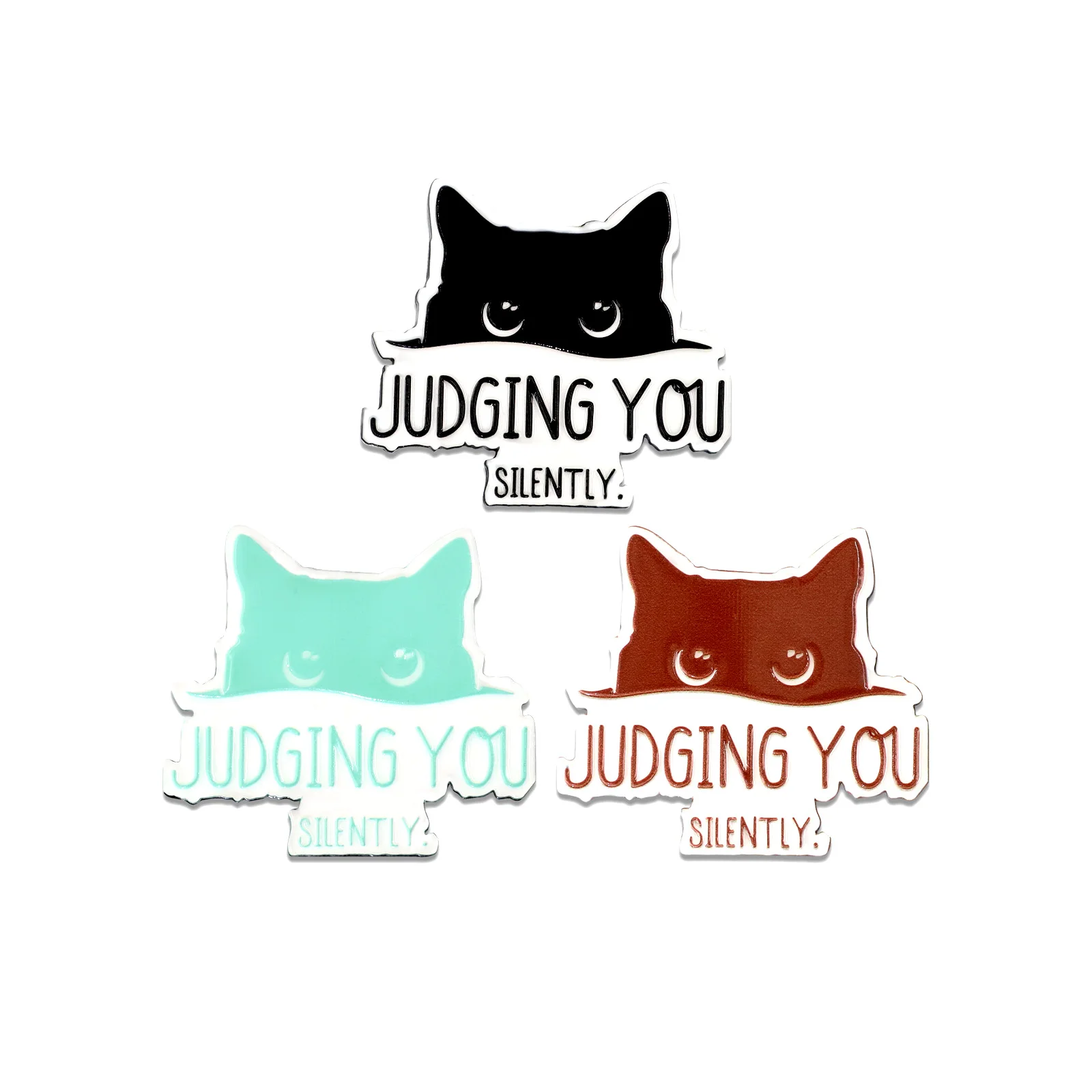 

1pcs 3D JUDGING YOU SILENTLY car emblems,decorative items.Suitable for decorating the rear side of cars,truck,and SUV,waterproof