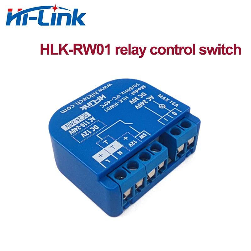 110-240Vac/24-240Vdc/12V 1A Single Channel Relay Control Switch HLK-RW01 with APP/Alexa