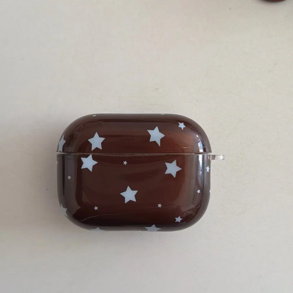 

Stylish translucent blue star brown earphone protective cover, suitable for AirPods 4/3/2Pro/2/3, earphone protective cover