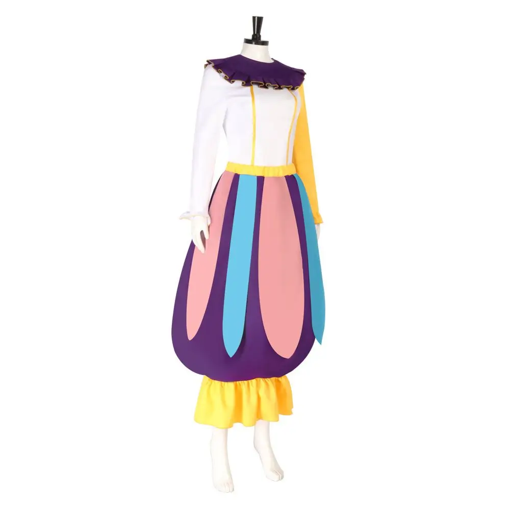 فستان السيدة بوتس التأثيري زي الجمال والوحش تمويه للكبار فستان قبعة صخب فانتازيا الزي بدلة كرنفال الهالوين