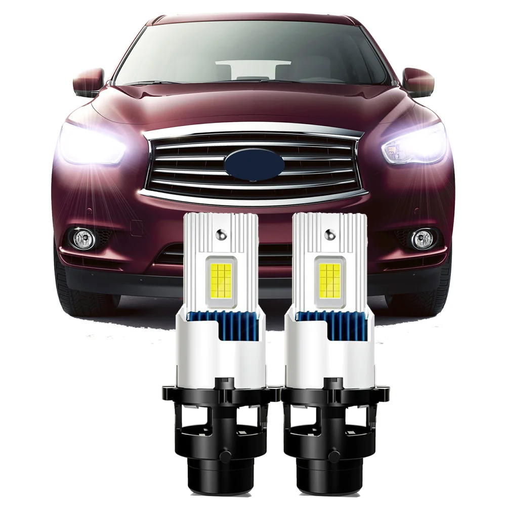 

2Pcs LED Headlight Bulbs for INFINITI QX60 2014-2020 LED D2S Low Beam 20000 Lumen 6000K 35W Xenon HID Replacement bulb Canbus