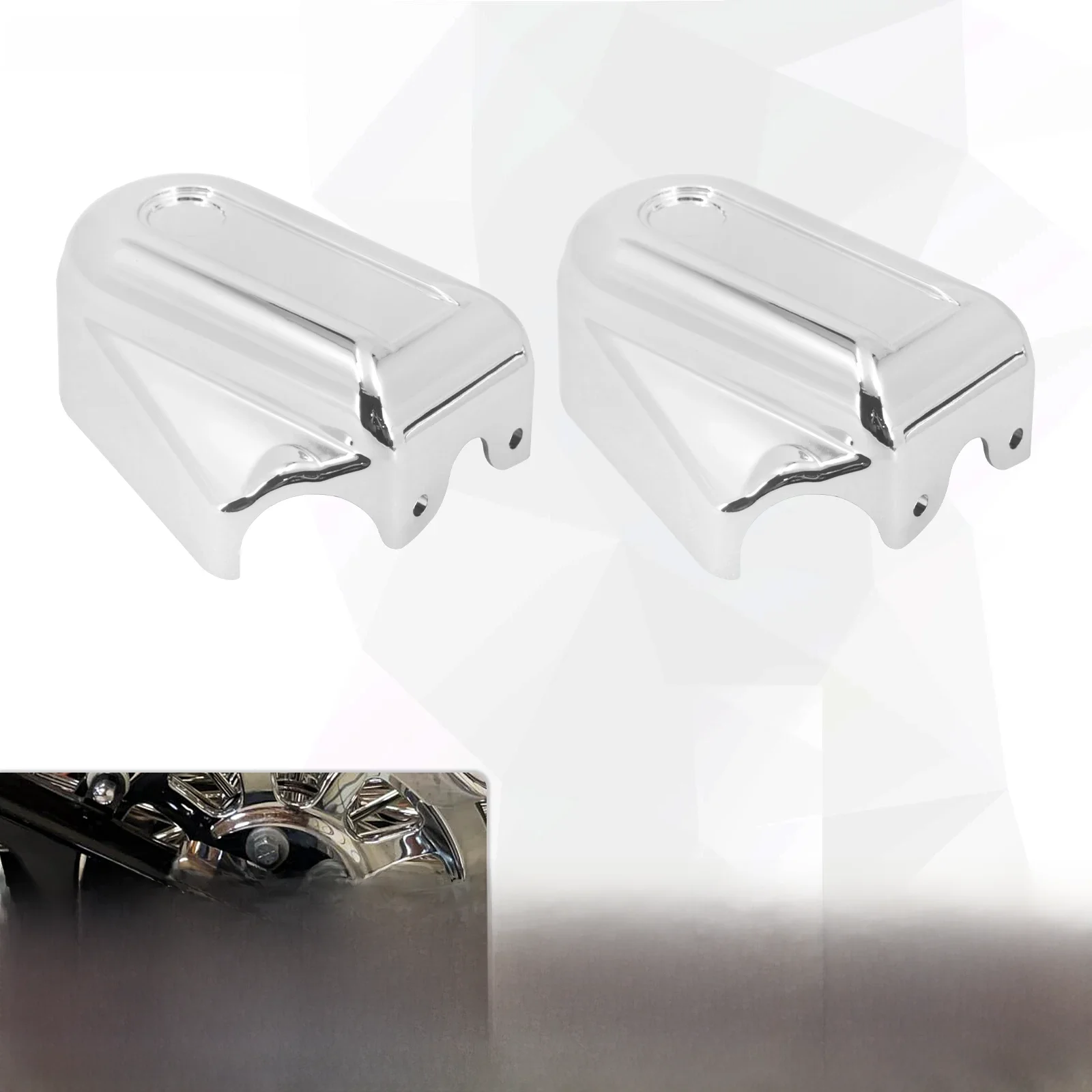 Osłona osi tylnego koła motocykla Osłona ABS Chromowana osłona wahacza do Harley Softail Slim FLSTC Deluxe Blackline FXSTB 2008-17 — zdjęcie 2