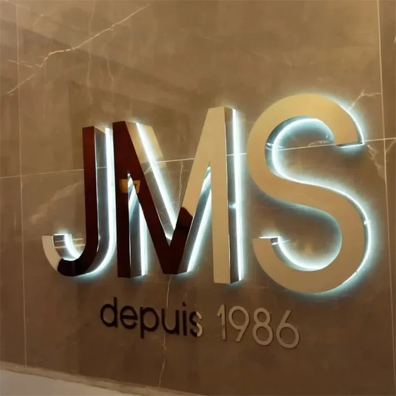 

Custom Backlit Sign,3D Logo Metal Signs,Laser Cut Acrylic Sign, Business Sign, Outdoor LED Wall Logo Sign