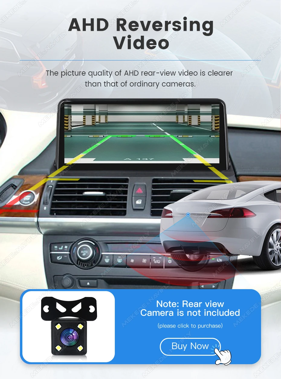 10,25 Zoll 1920*720 Auto-Multimedia-Display, kabelloses CarPlay, Android Auto für BMW X5 E70 X6 E71 E72, Linux-System, GPS, WLAN, Autoradio – Detail 25