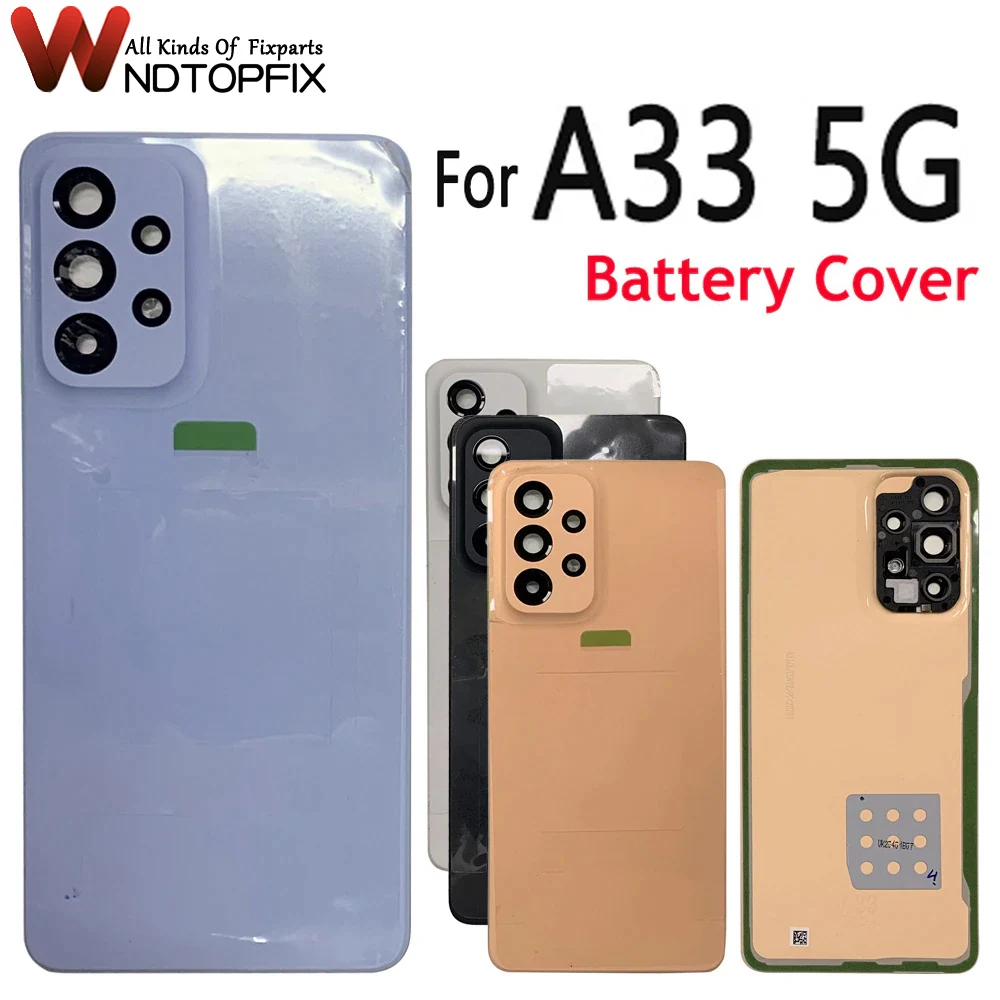 High Quality For Samsung Galaxy A33 5G Battery Back Cover Rear Door Phone Housing Replacement Part For Samsung A33 Battery Cover