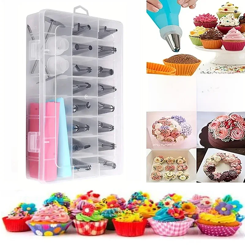 Sac à pâtisserie crème 38 pièces/ensemble, buses de décoration de gâteaux, moule en Tube, outils de cuisson