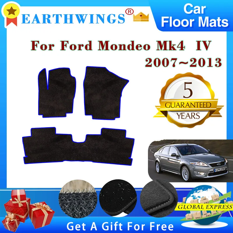 

For Ford Mondeo Mk4 IV 2007~2013 Car Floor Mats Rugs Panel Footpads Anti-Slip Carpet Cover Cape Foot Pads Sticker Accessories