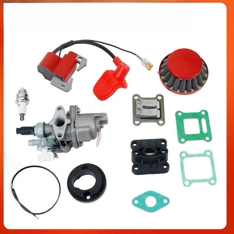 AliExpress 47cc 49cc Pocket Bike Engine Carb Carburetor With Pod Air Filter 2 Stroke For Mini Quad ATV Dirt Bike MiniMoto Go Kart Buggy