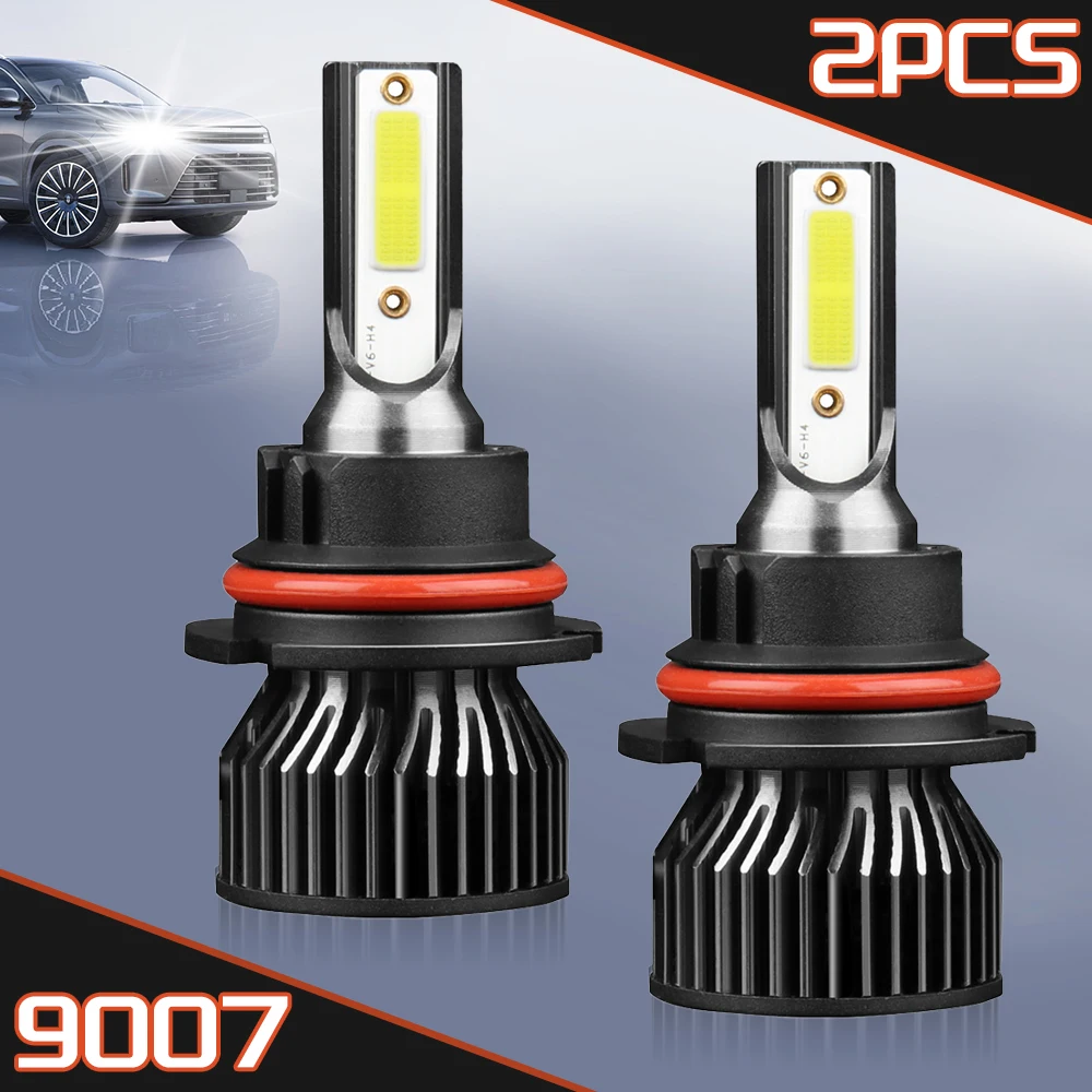 

2Pcs LED 9007 Hi Lo Beam Car Headlight Bulb 15000LM 6500K Running Front Head Lamp COB chips cooling fan DC12V Auto headlight