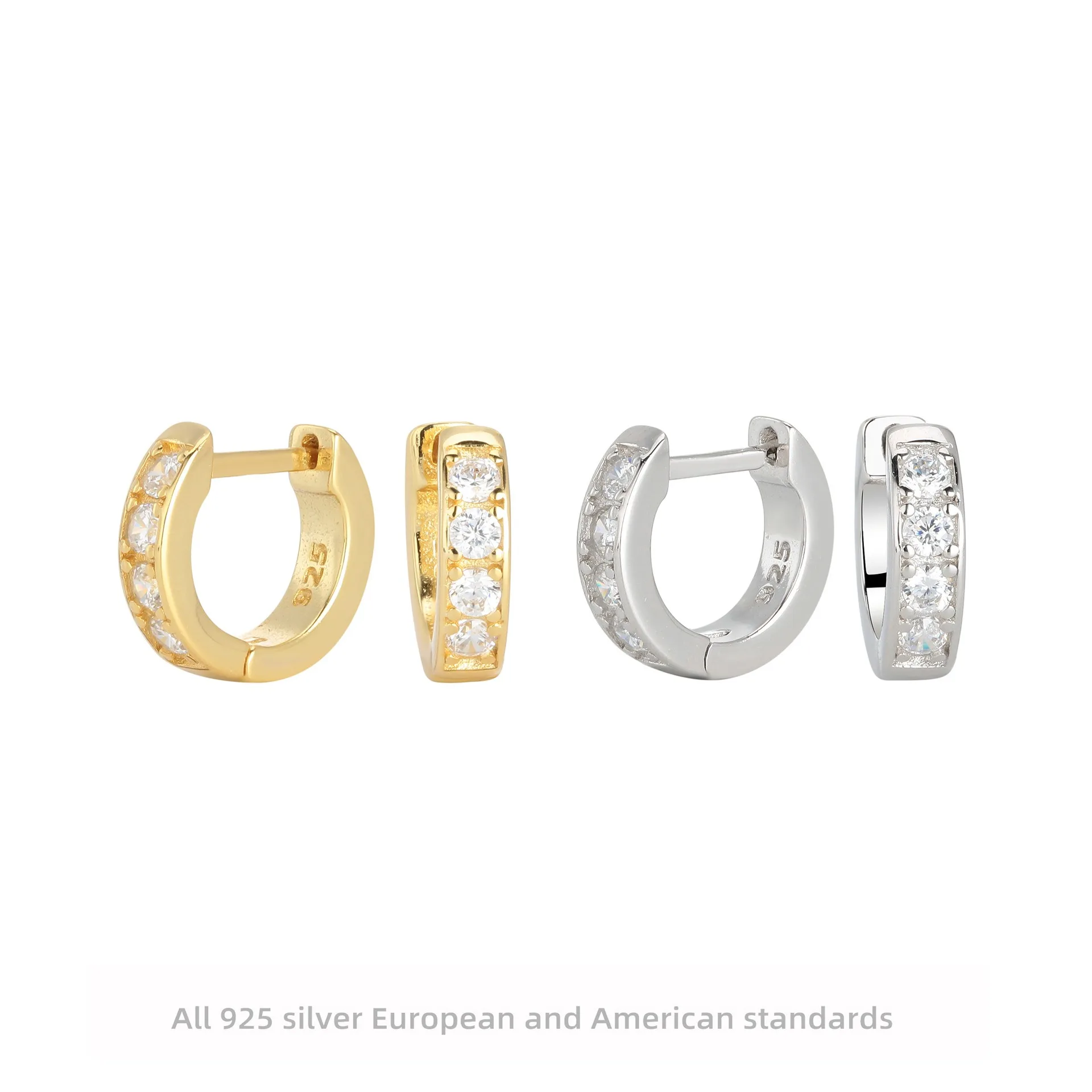 

Манжеты-манжеты из стерлингового серебра 925 пробы с камнем, минималистичные базовые ювелирные изделия, уникальные изящные серьги-кольца, модные для женщин