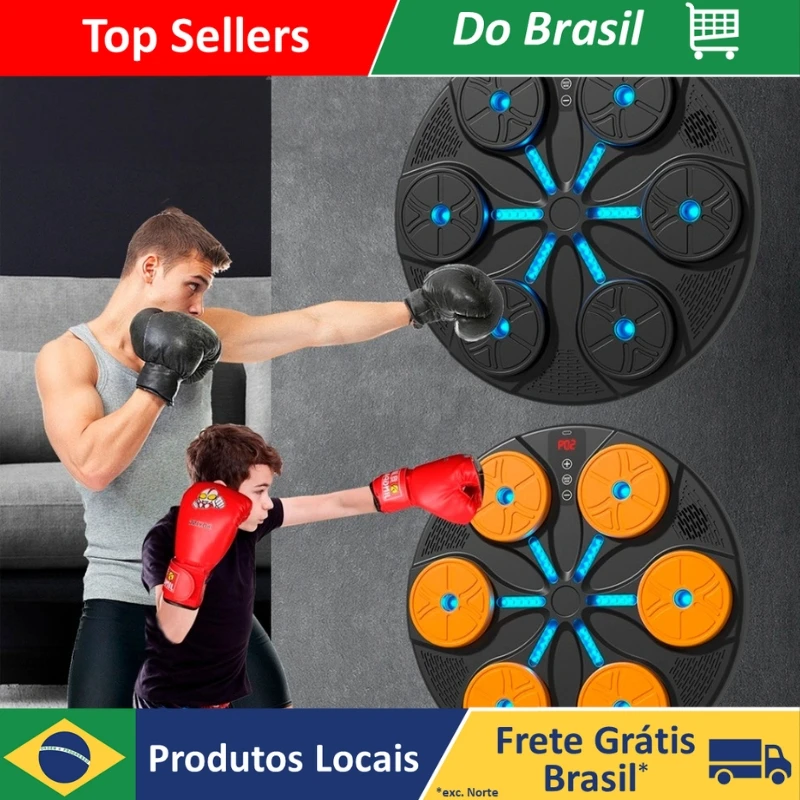 LED Illuminated Boxing Training Machine, Punching Equipment for Children and Adults, Sports Gym, Music, BT Lin Target