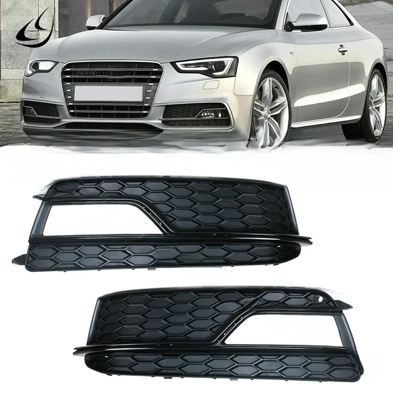 PMFC Auto Frontstoßstange Unterer Kühlergrill Nebelscheinwerfer Gitter Abdeckung Für AUDI A5 S-Line S5 2013 2014 2015 2016 2017 8T 0807681 K 8T 0807682 K