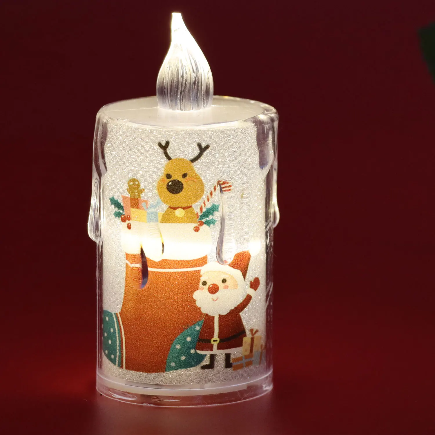 1PC Flameless Candles, LED Lights Candles Battery Operated, Flameless Tealight Candles for Halloween Diwali Fall Christma