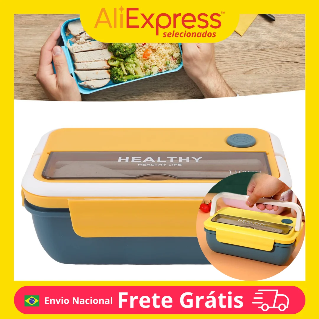 Versiegelte Brotdose für Baby und Kinder, Thermo box 1100ml, Aufbewahrung sbox für Obsts alat, Mikrowelle
