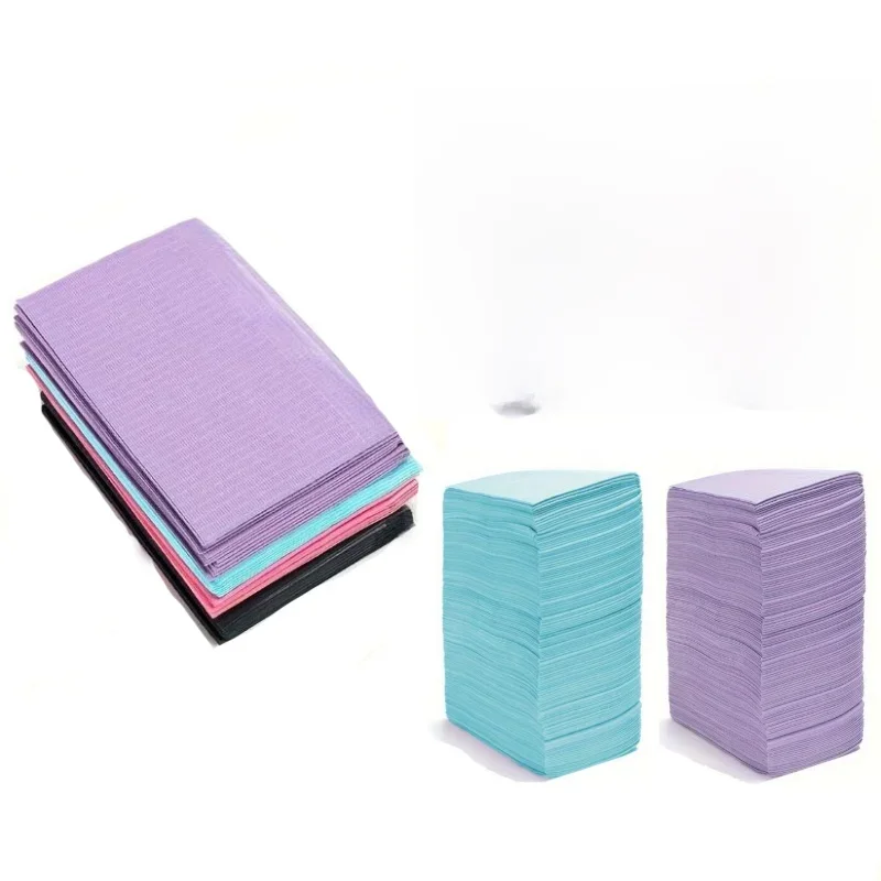 Tampon de nettoyage de tatouage jetable, 110 pièces, bavoirs multicolores, couvertures de Table, serviettes dentaires pour Patient propre, accessoires de tatouage