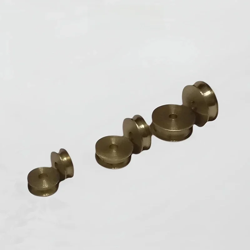 10 pièces Dia 3/4/5/6/8mm Mini poulie en laiton trou central diamètre 1mm poulies à rouleau à rainure unique épaisseur 1.3/1.5/1.7/2.0/2.3mm
