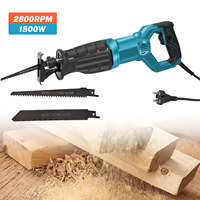 Power recipropating Saw 1500w Variable Speed Electric Wired Saw Band Tool-Free Blade Change Locking Button 2 Saw Blades