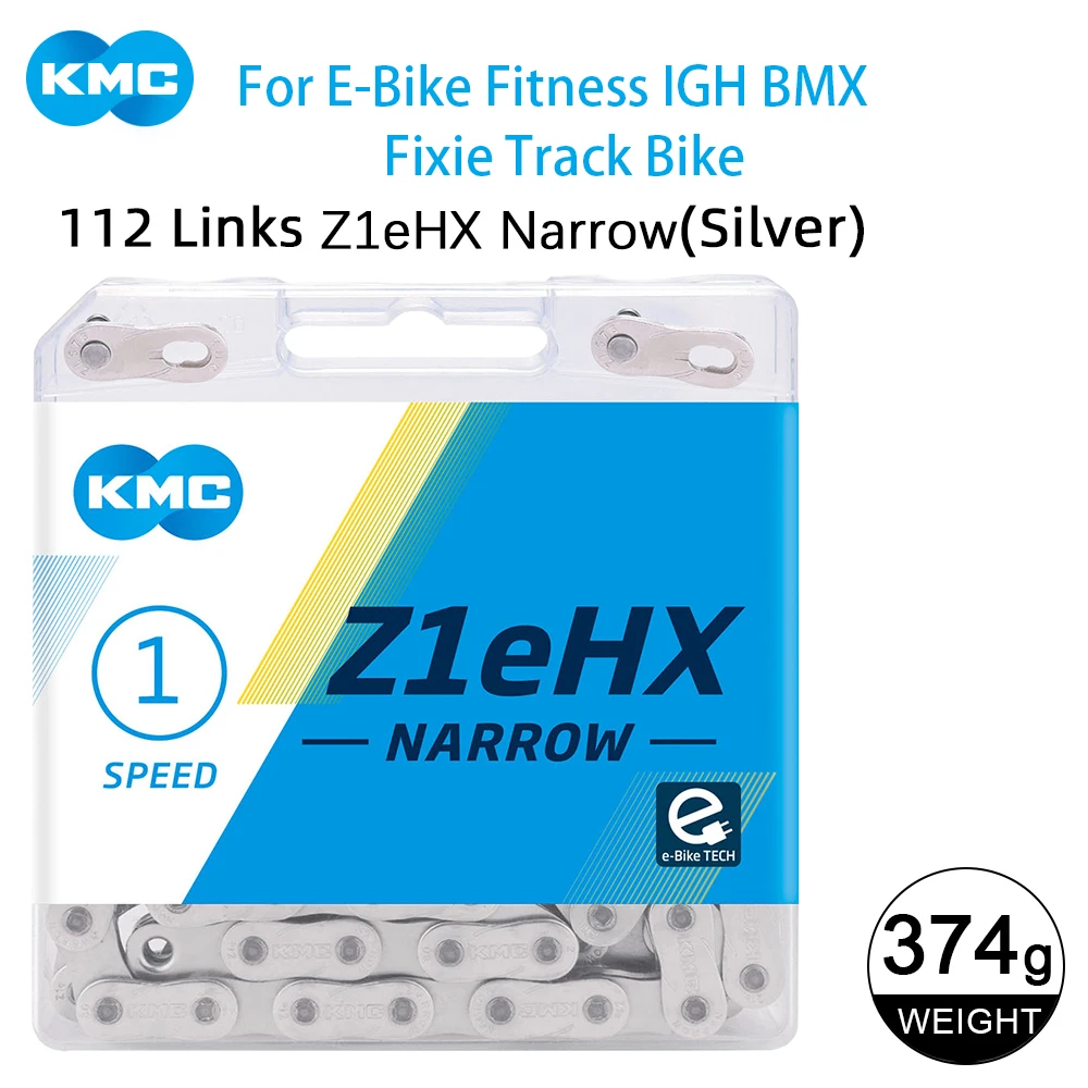 KMC سرعة واحدة ​ ​ سلسلة فضية/ذهبية HL1L-W/K1-W /K1SL-W/Z1eHX-N 100/1120L EBike/City/BMX/Fixie Bike سلسلة دراجة واحدة ذات سرعة واحدة