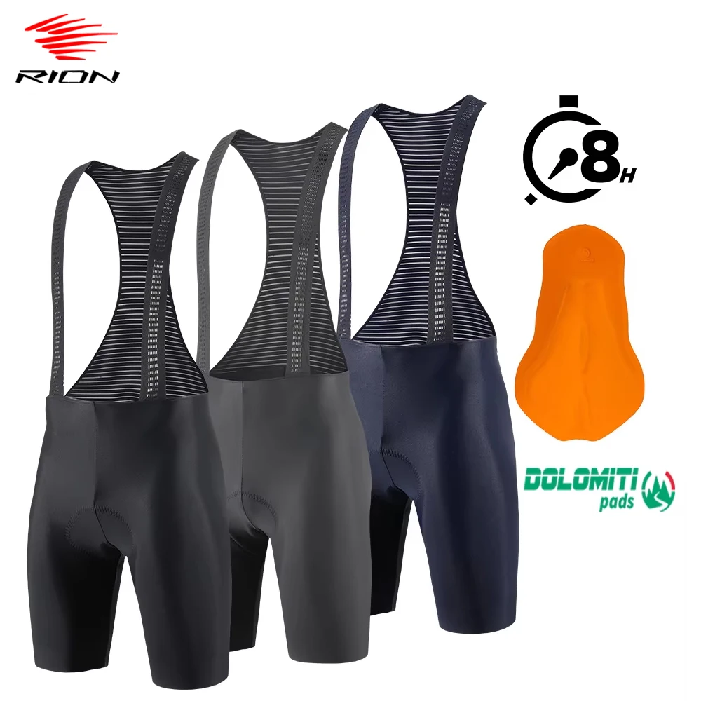 

RION Men's Cycling Bib Shorts Mountain Bike MTB Clothes Downhill Bicycle Tights Road Riding Motocross Dolomiti 8H Outdoors Pro