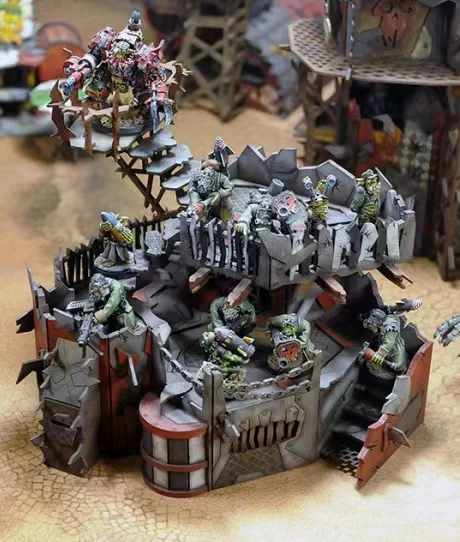 ORK FORTRESS, Orc Space Warrior Boss Wargame Miniatures, Figure, Terrain, Wargame Scenery, Scenic Bases, RPG, TRPG, Pathfinder