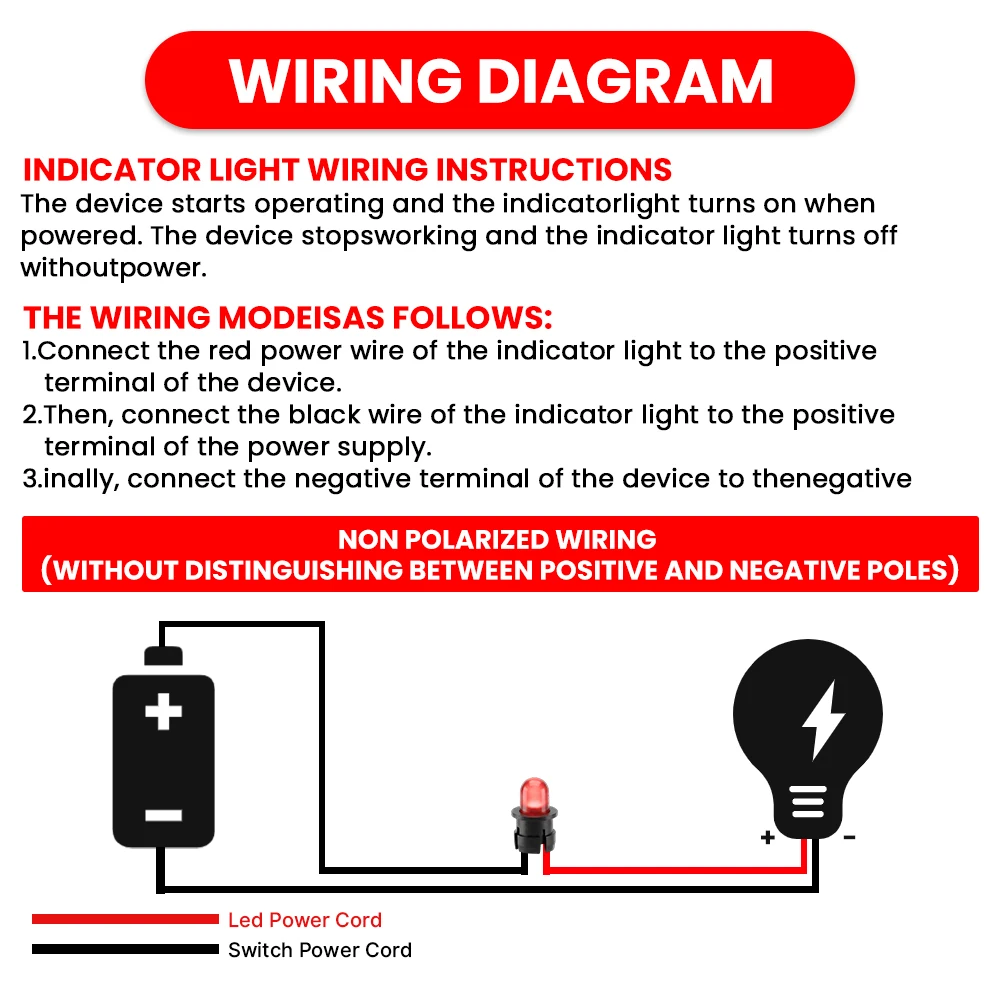 FILN 20 Stück 6mm LED-Anzeigelampen 12V 24V Vorverdrahtete Signalleuchten Mini-Pilotlampen für Auto LKW Boot Marine Universal – Detail 3
