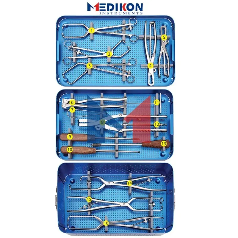 New German Pelvic Reconstruction Plate Instruments Set bone holding forceps surgery Hexagon orthopedic Cannulated Screw scissors