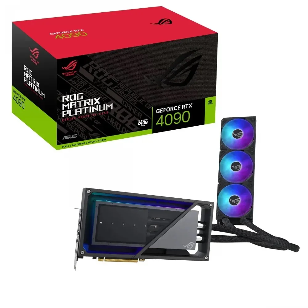 

Купите 3 и получите 2 бесплатно ASUS ROG Matrix Platinum GeForce RTX 4090 24 ГБ GDDR6X, 3,5-битный, 2x HDMI 3x DP