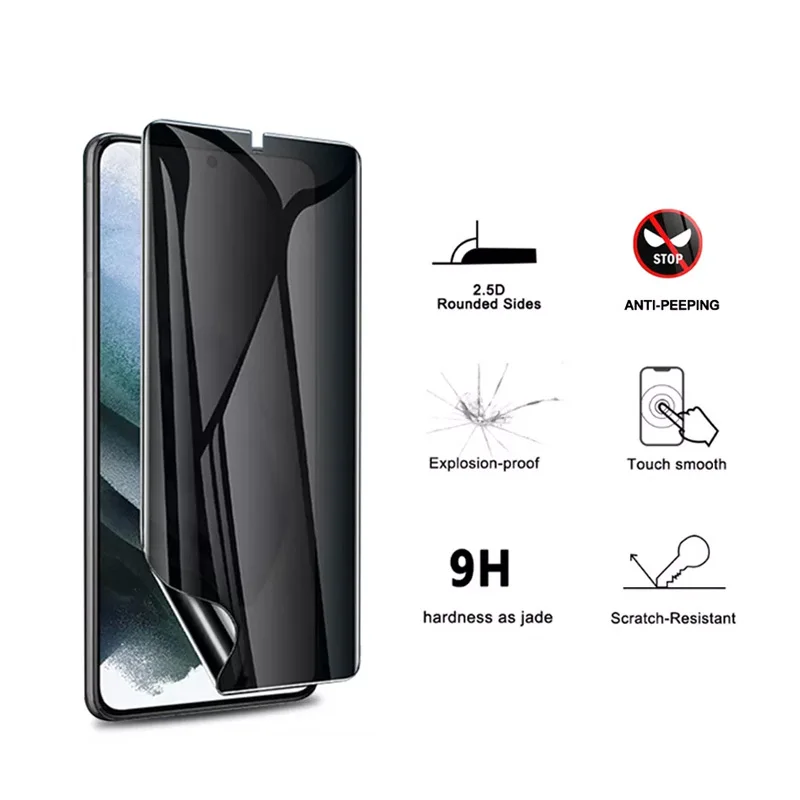 Imagem -04 - Tuoli-anti-peep Hidrogel Flexível Filme Tpu Protetor de Tela Matte Cobertura Completa Iphone 14 13 12 11 x 50 Pcs