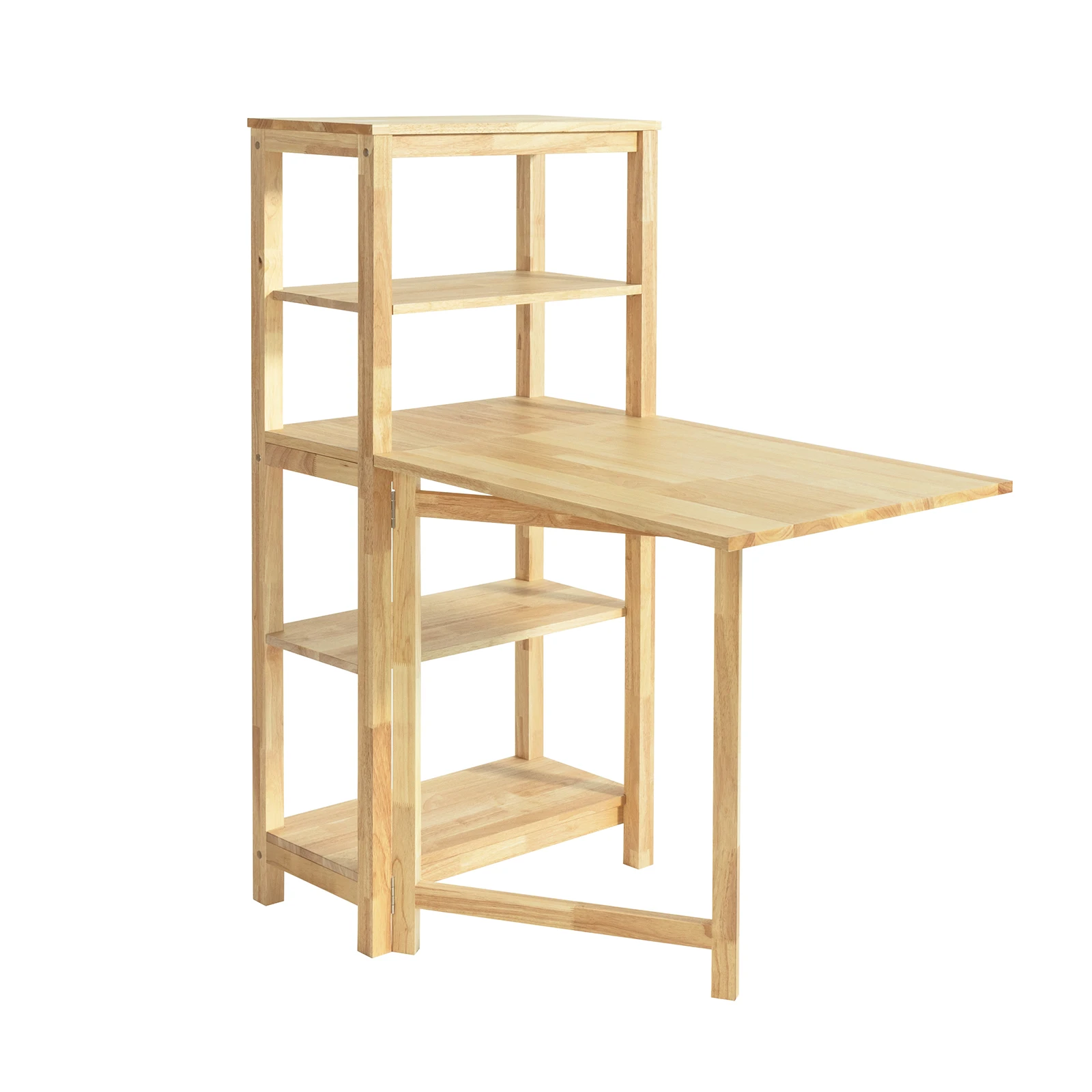 SoBuy FWT70-N tavolo da pranzo pieghevole con ripiano tavolo da pranzo tavolo pieghevole in legno di gomma scrivania tavolo in legno