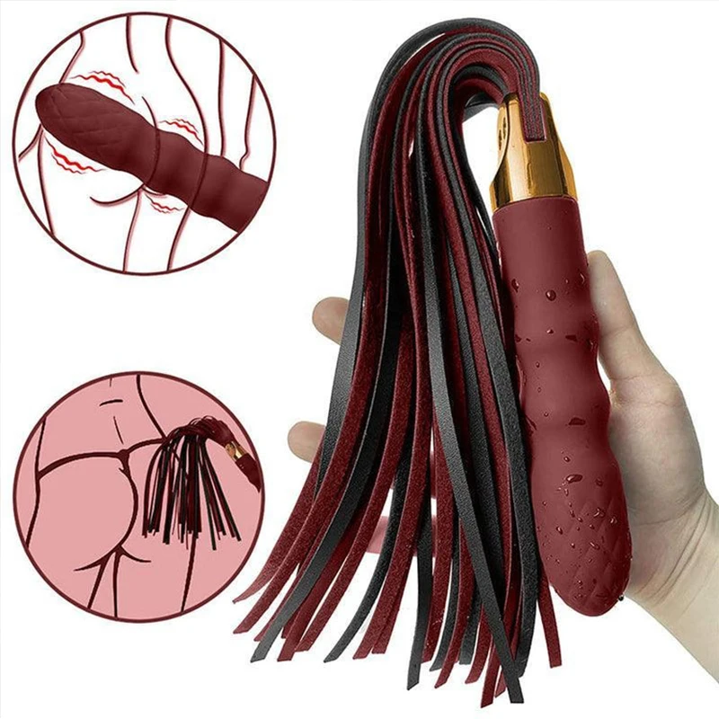 Erotic Leather Clit Vibrator for Women Whip Spanking Bondage Extreme BDSM Sex Toys Adult Flirt Couples Game Female Masturbation