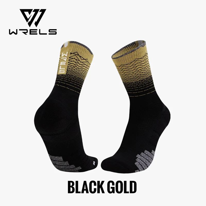 WRELS 1/2/3 gepolsterte Sport-Sportsocken, atmungsaktive Laufsocken, gepolstert, feuchtigkeitsableitend, für Spaziergänge, Wandern, Laufen