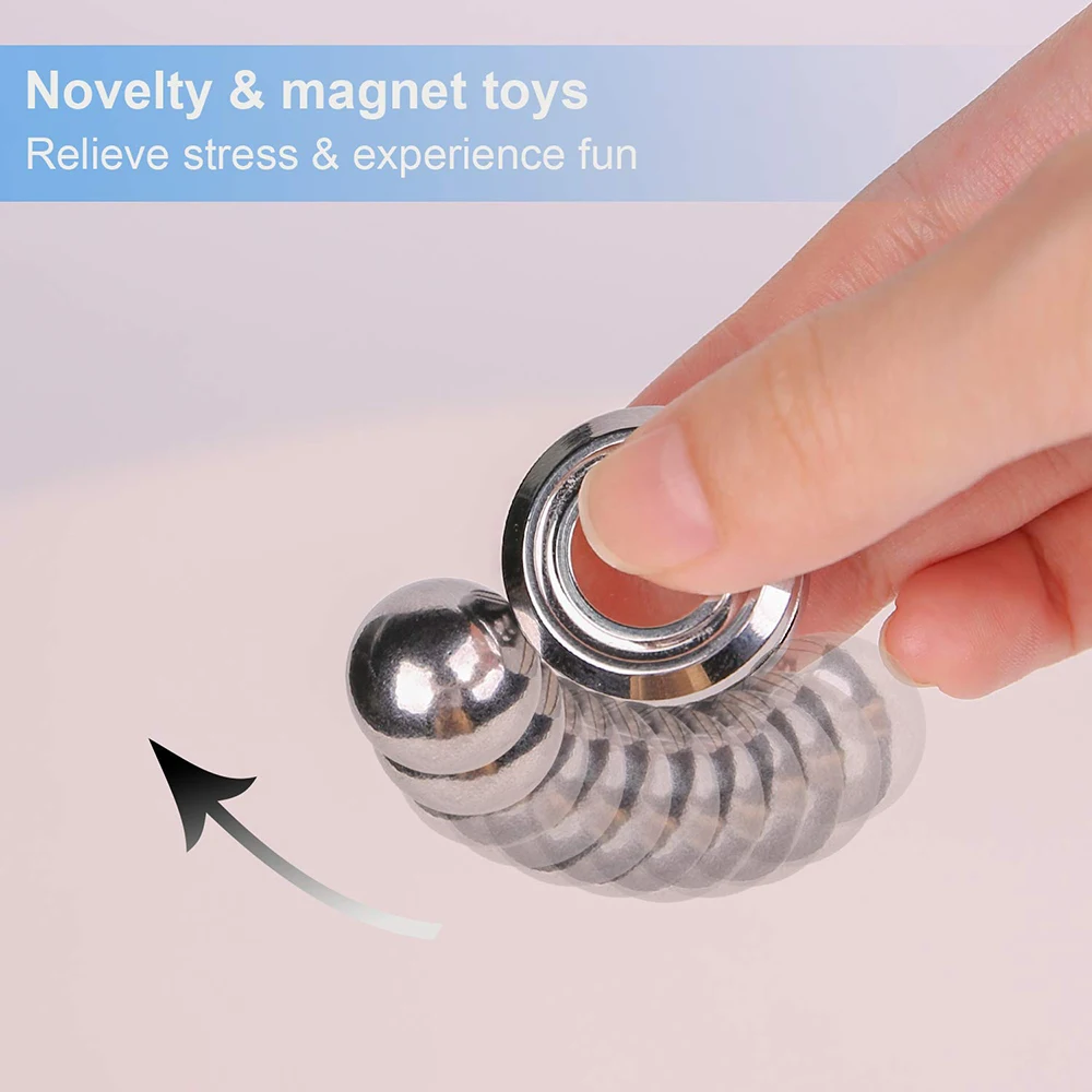 Kinetic Orbital Fidget Spinner Toy Artificial UFO Magnetic Gyro Power Ball Fidget Toy Adult AntiStress Hand Spinner Orbits Balls