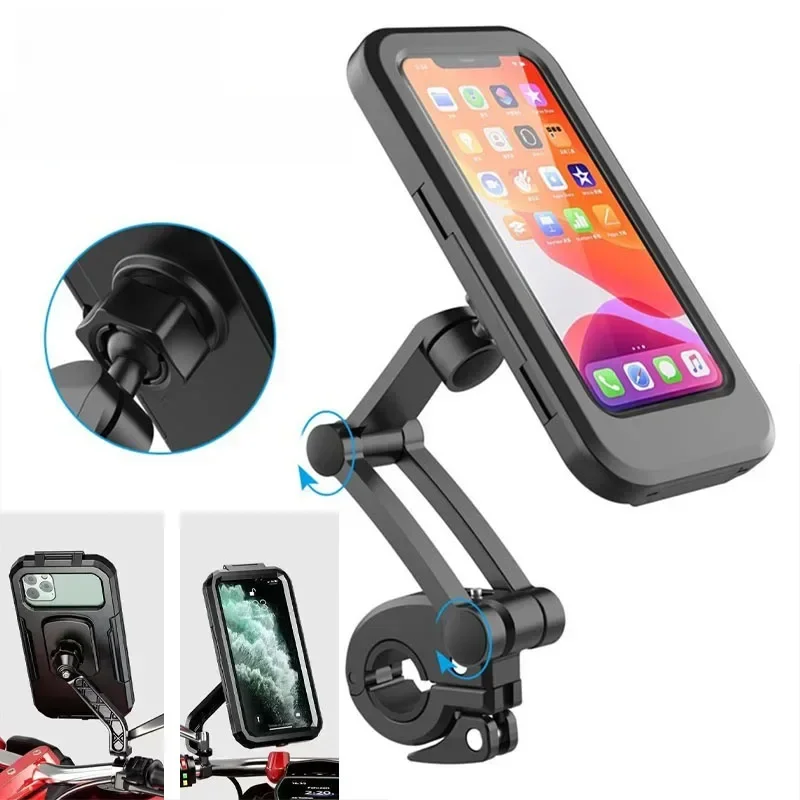 AliExpress 2024 New Motorcycle Phone Stand Waterproof Universal Bicycle Rotation 360 ° Adjustable Motorcycle