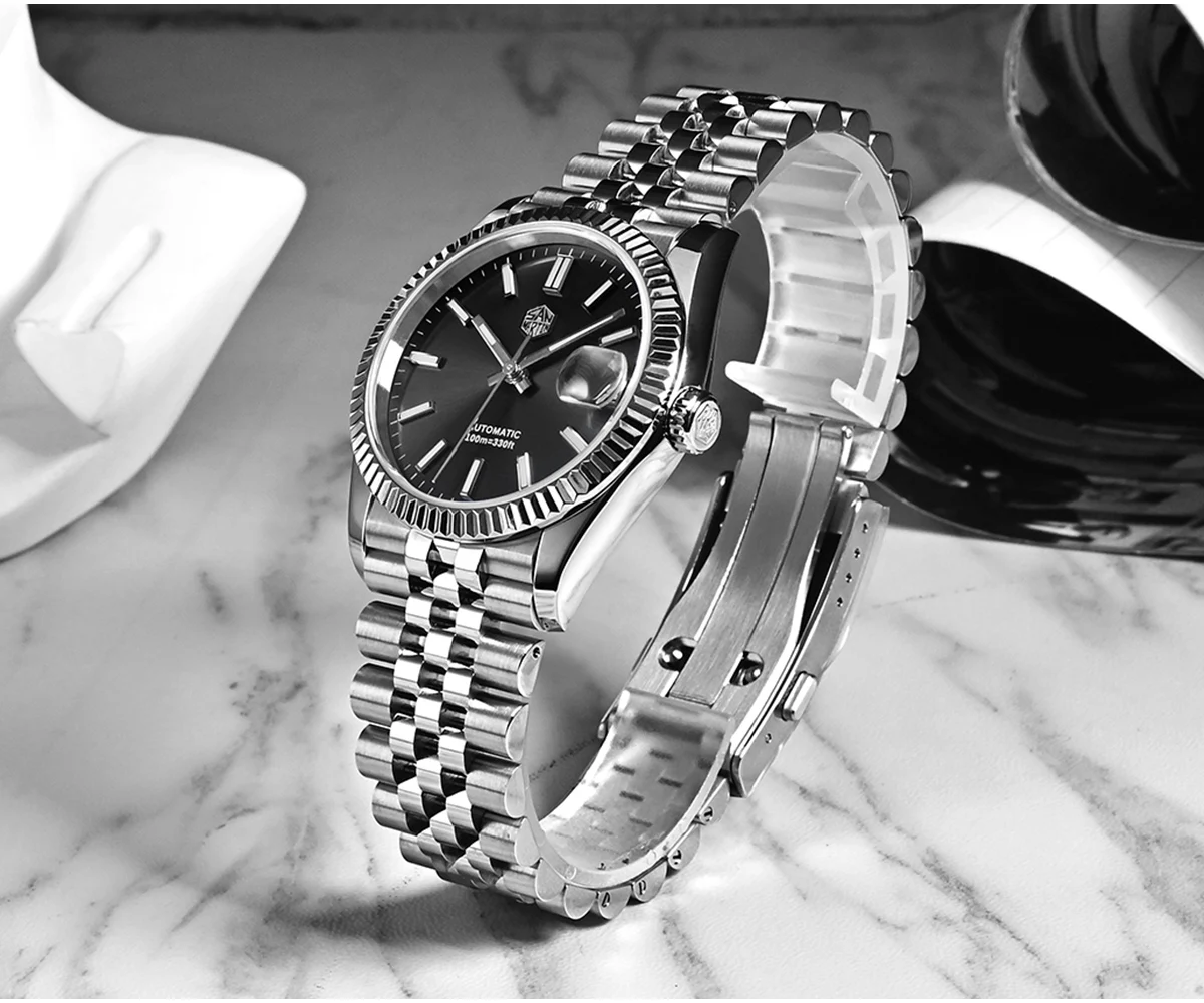 San Martin 36,5mm Männer Kleid Uhr Top Marke Luxus Automatische Mechanische Mode Paare Uhren Saphir Wasserdicht 100m BGW9 – Detail 18
