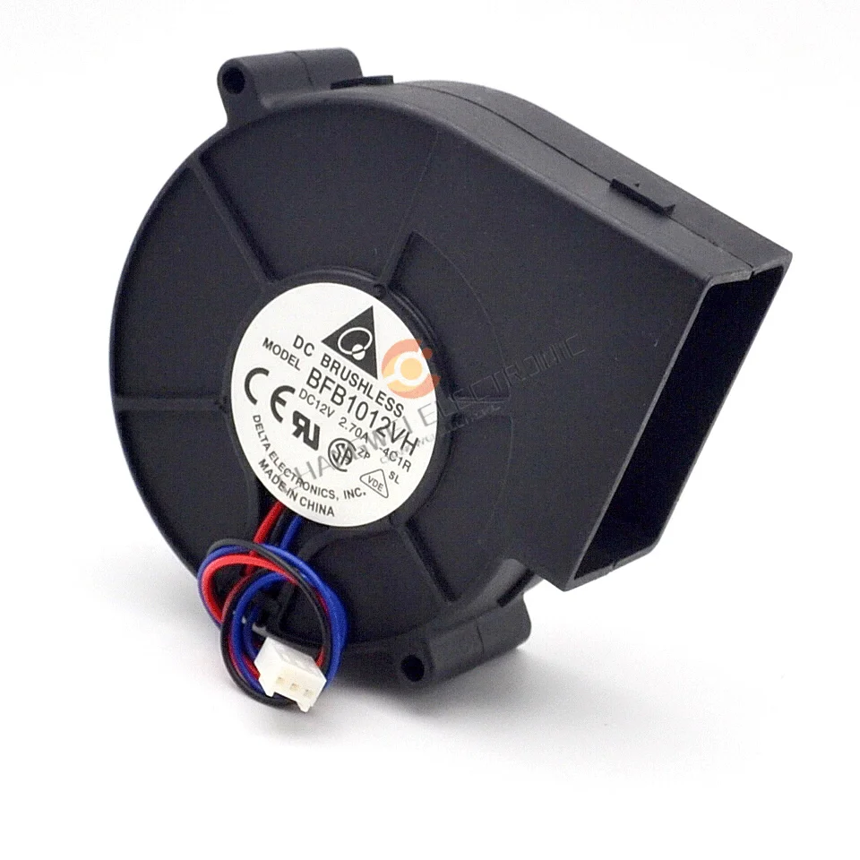 BBQ Fan Delta BFB1012EH PWM Blower 9733 97x97x33mm 12V 1.80A High Speed With Variable Speed Controller For DIY Cooling