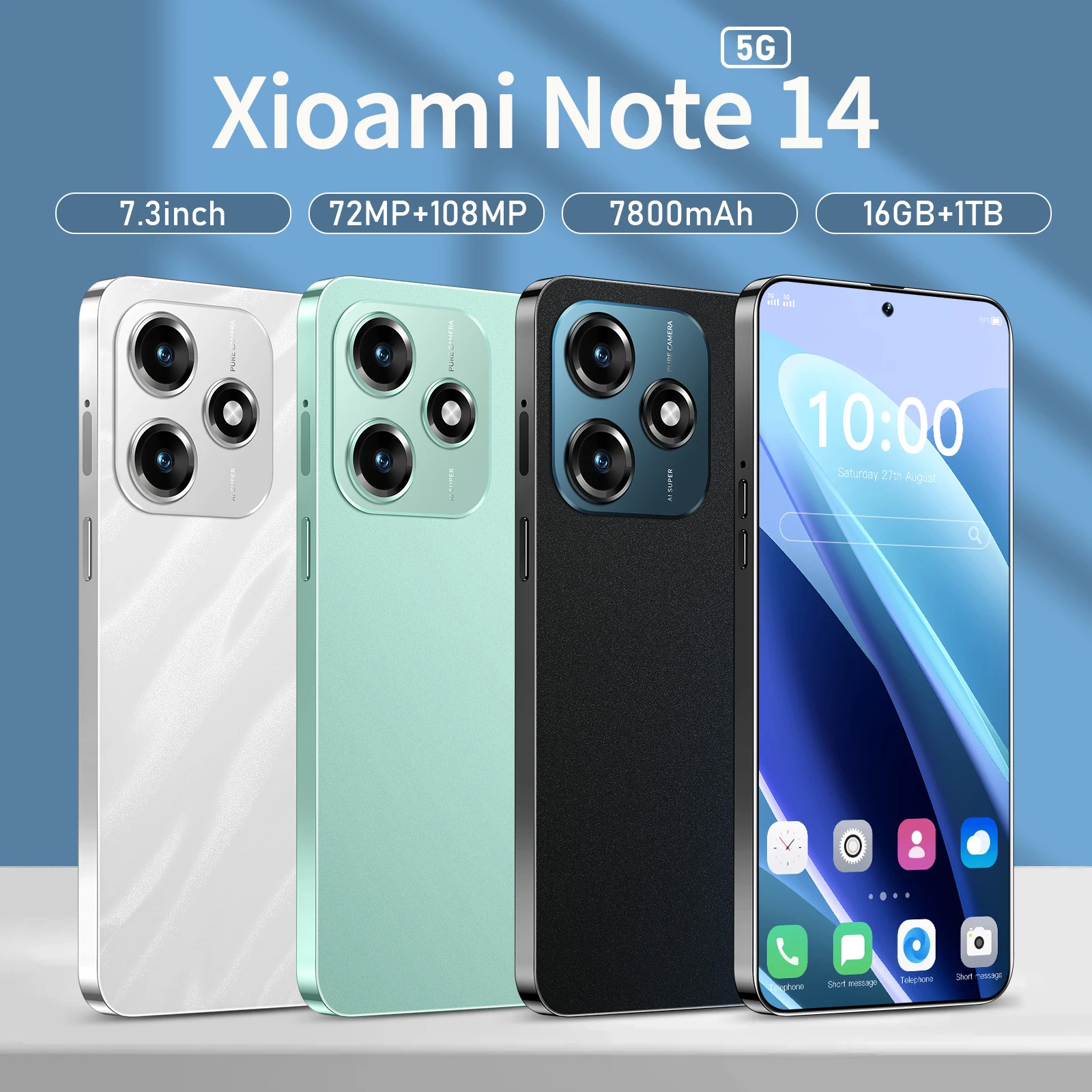 

Fiber Cases For Xioami Note 14 Mobile Phones 5G Dual Sim Android Cellphones Case For Smartphone 6800mAh Cell Phone Cover