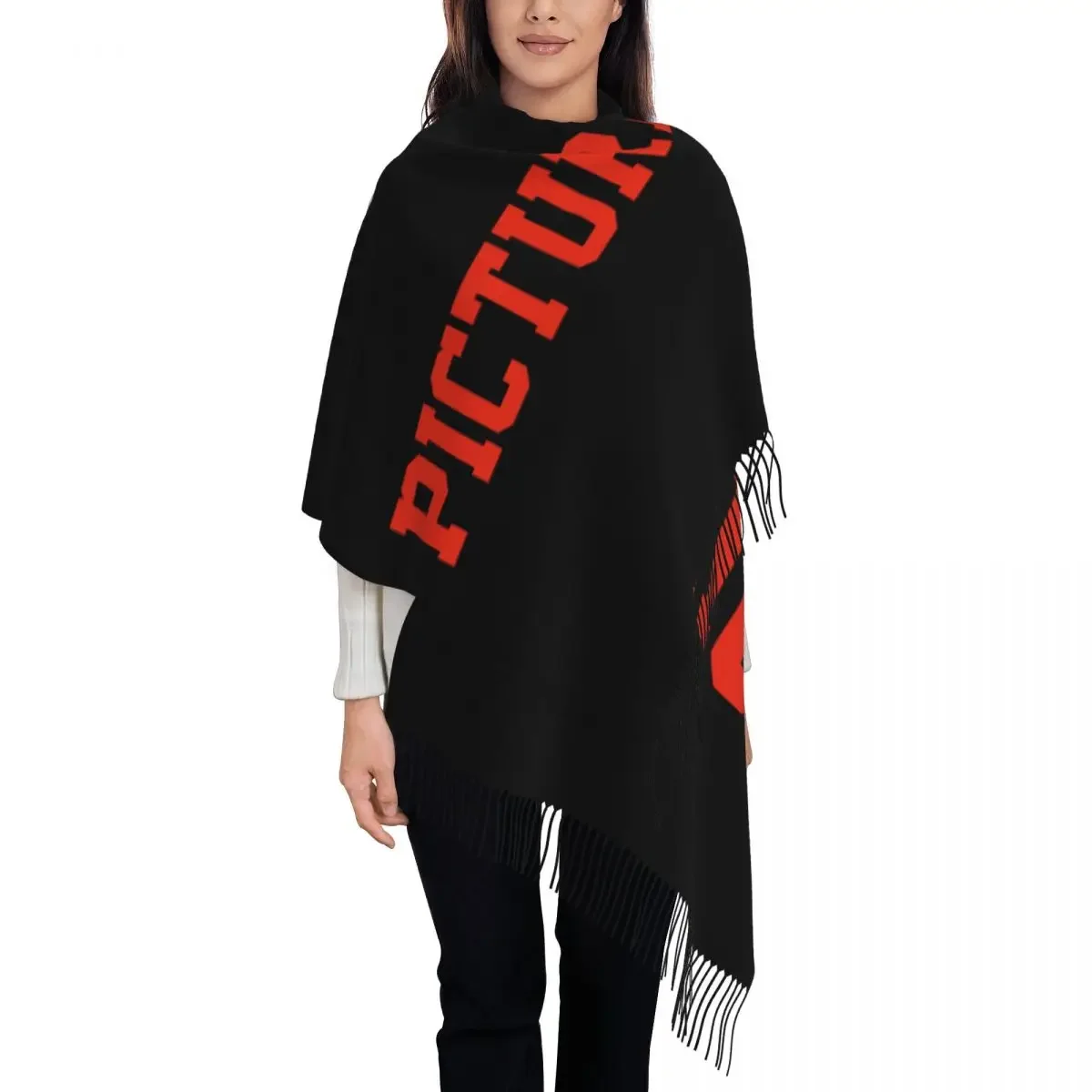 Écharpe en Cachemire à Pompon pour Femme, Grand Châle Doux et Chaud, Cadeaux Personnalisés