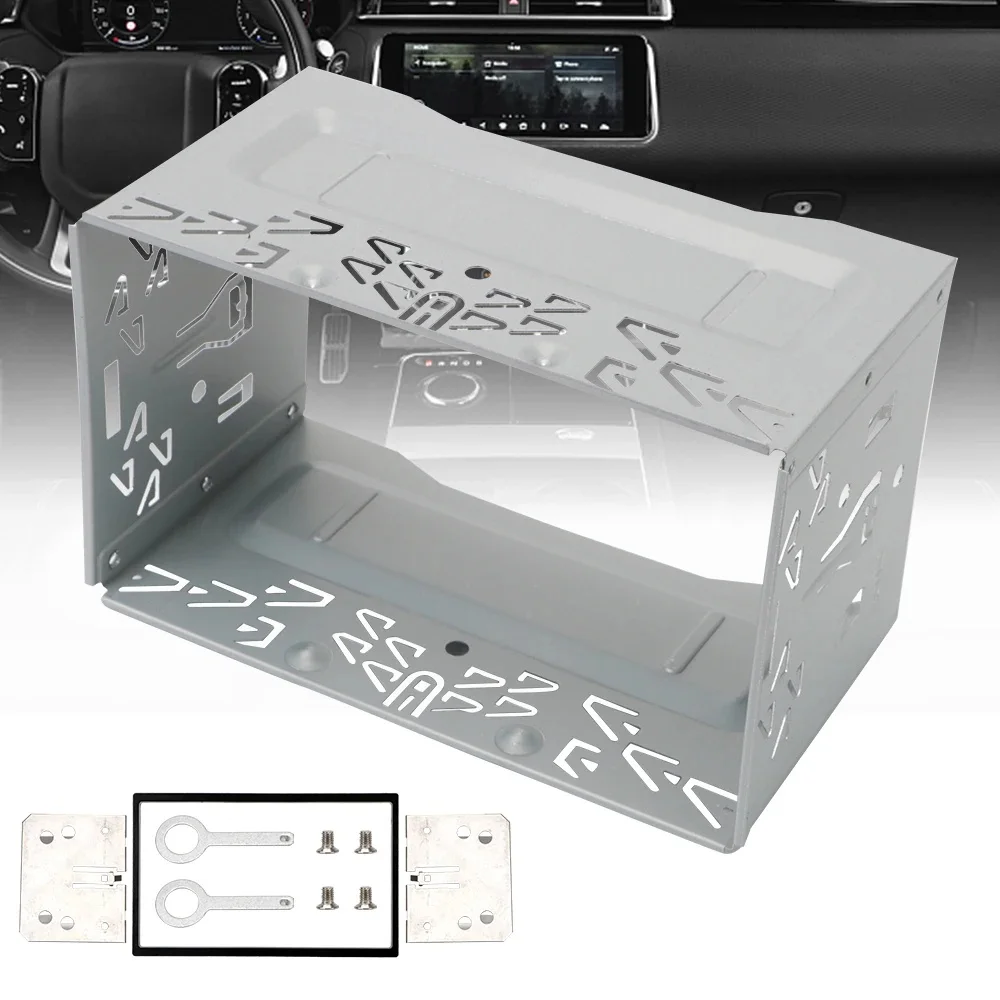 Cadre d'installation de l'unité principale de radio, kit de montage de tableau de bord audio, lecteur de radio DVD de voiture, panneau automatique, boîte universelle, raccords 2Din