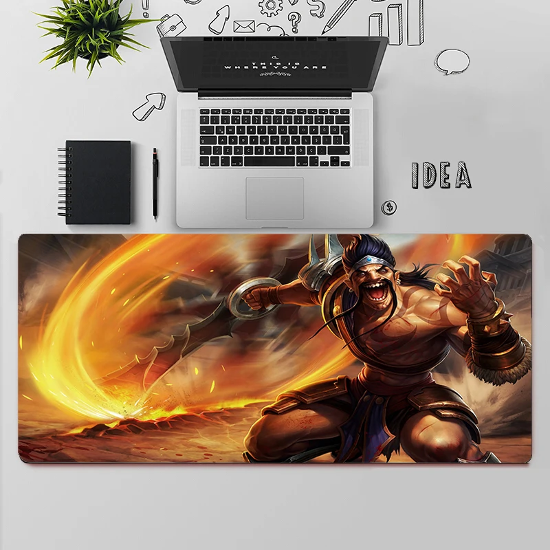 Imagem -04 - League of Legends Draven Gaming Mouse Pad Grande Mouse Pad pc Gamer Tapete de Mouse de Computador Grande Mousepad Teclado Tapete de Mesa Mause Pad