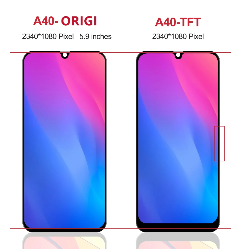 For Samsung A40 LCD 2019 A405 LCD display touch Screen Digitizer Assembly with frame replacement repair parts