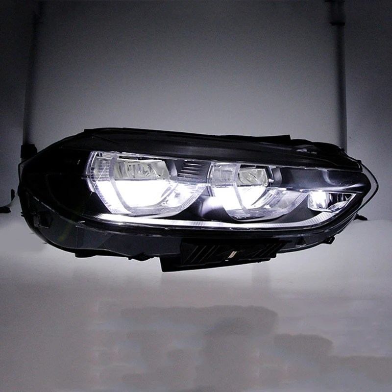 Car Styling LED Headlight Assembly For BMW New 1 series F52 16-20 Modified High-end Front Lamp Angel Eye Daytime Running Light