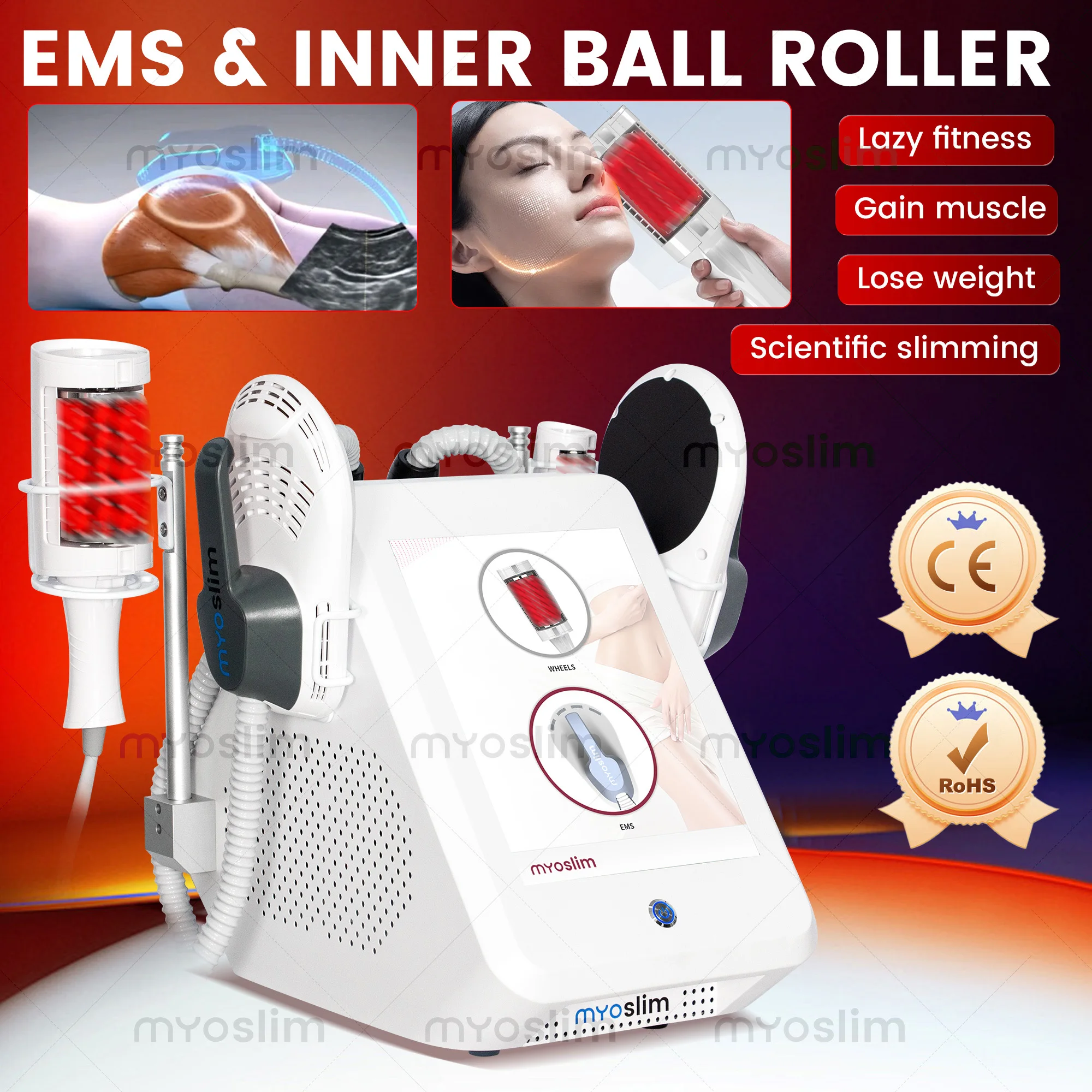 

4-in-1 EMS RF Roller Body Shaping Machine for Fat Burning Cellulite Reduction Muscle Stimulation And Lymphatic Drainage Device