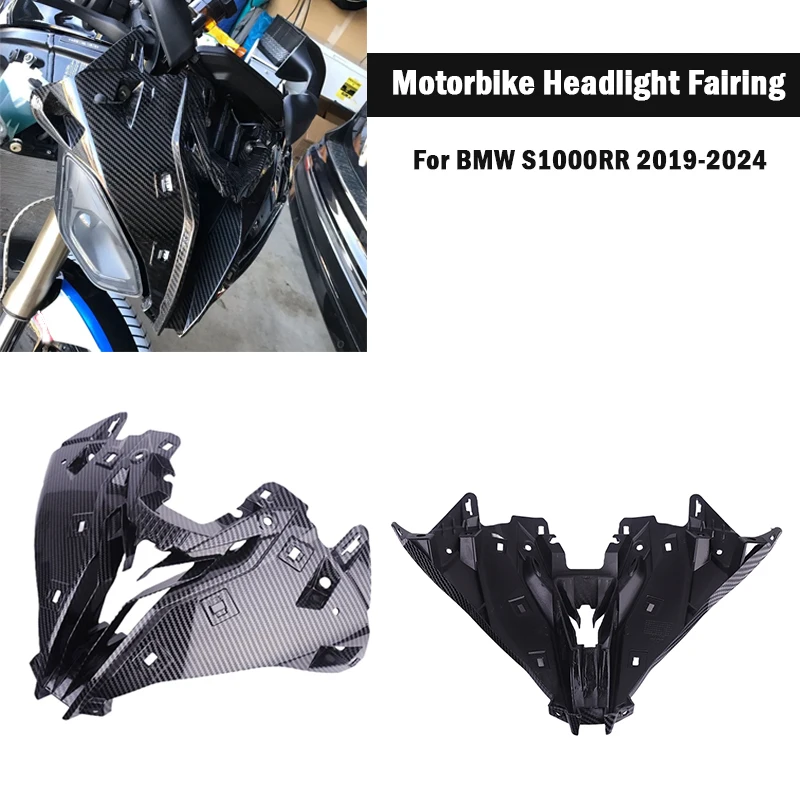 Headlight Fairing Front Upper Nose Cover For BMW S1000RR S1000 RR S 1000RR 2019 2020 2021 2022 2023 2024 Intake Hood Ventilation