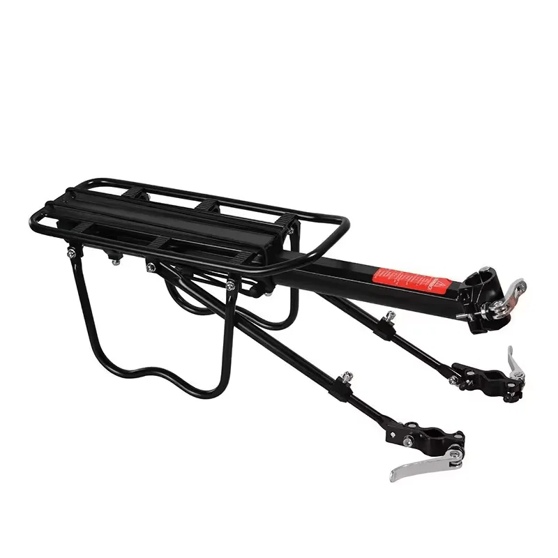 Porte-bagages vélo vtt roues 24 à 29 pouces, orientation et longueur, ajustable, attache facile, charge jusqu'à 50kg