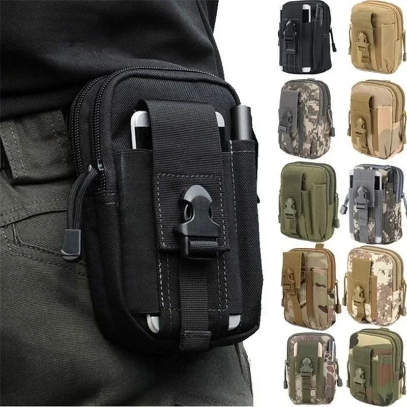 Étui pour téléphone portable pochette taille sac étanche en Nylon multifonction décontracté hommes taille Pack mâle petit sac