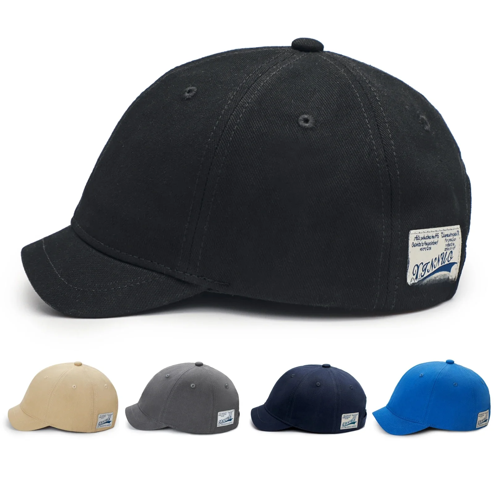 Casquette de Baseball en coton à bord court pour hommes et femmes, chapeau de papa Vintage décontracté, Style camionneur réglable, casquettes à profil bas, bande de fixation en Nylon