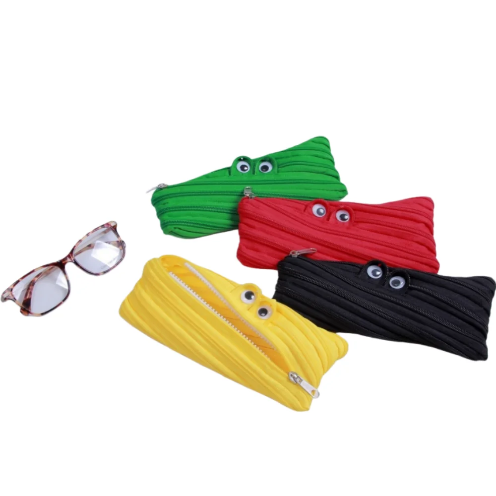 

Пенал Monster, милая сумка на молнии, пенал для ручек, сумка для канцелярских принадлежностей, подходит для мальчиков, девочек и подростков, школы