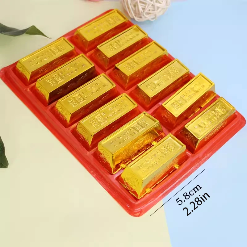 Alles Gute zum Geburtstag Schatz Kuchen Dekoration Goldbarren Goldmünzen Gold Vars Gold Ziegel Schatzkiste Backdekoration – Detail 6