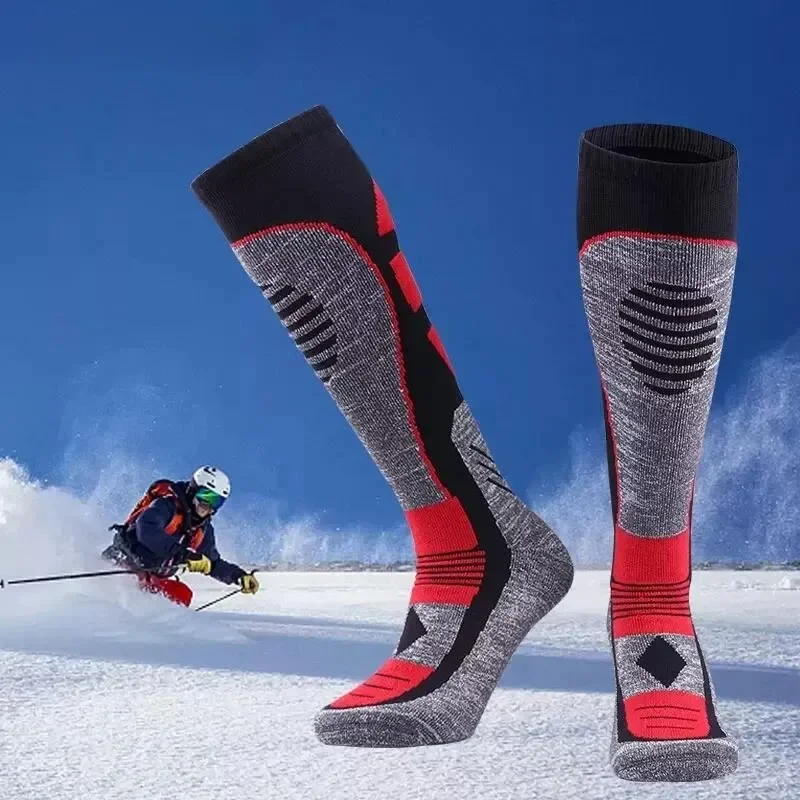 AliExpress PHMAX Ski Socks Winter Fleece Men Snowboard Thicken Long Barrel Outdoor Sports Sock Keep Warm Cycling Running Hiking Skiing Sock