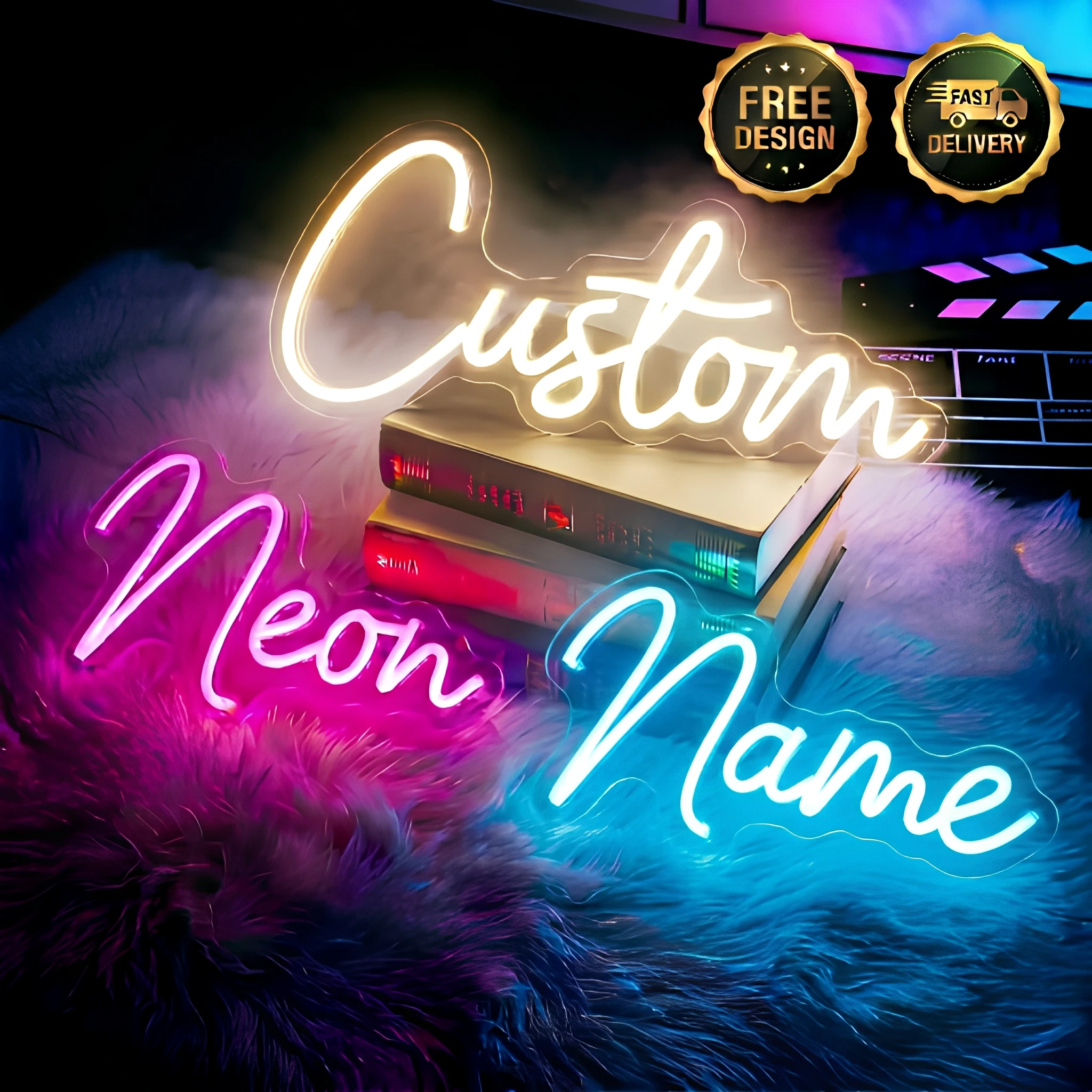 

Custom Neon Sign Personalized DIY Logo LED Signs Wall Decor for Bedroom Wedding Birthday Party Home Decor Aesthetic Gift